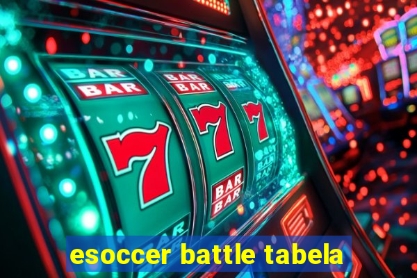 esoccer battle tabela